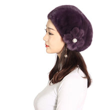 Load image into Gallery viewer, Luxury 100% Genuine Natural Mink Fur hats Women 2019