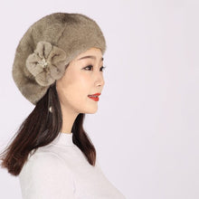 Load image into Gallery viewer, Luxury 100% Genuine Natural Mink Fur hats Women 2019