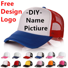 Load image into Gallery viewer, 100pcs  Custom Logo Baseball Cap Adult Child Personality DIY