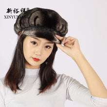 Load image into Gallery viewer, XINYUXIANG Luxury Fashion Mink fur Baseball Cap Women winter