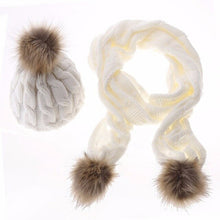 Load image into Gallery viewer, 180*20cm Women Ladies Knitted Artificial Fur Wool Beanie
