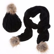 Load image into Gallery viewer, 180*20cm Women Ladies Knitted Artificial Fur Wool Beanie