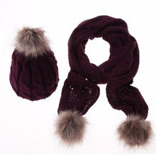 Load image into Gallery viewer, 180*20cm Women Ladies Knitted Artificial Fur Wool Beanie