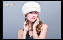Load image into Gallery viewer, HM019 women's winter hats Real genuine mink  fur hat  winter women's