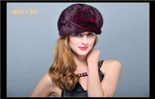 Load image into Gallery viewer, HM019 women's winter hats Real genuine mink  fur hat  winter women's