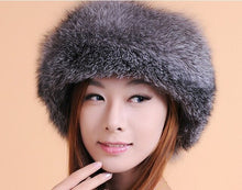 Load image into Gallery viewer, New Fur Hat Real Nature Fox Fur Cap Female Princess Style