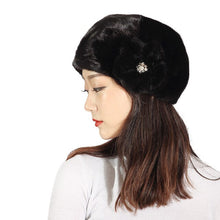 Load image into Gallery viewer, Luxury 100% Genuine Natural Mink Fur hats Women 2019