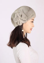 Load image into Gallery viewer, Luxury 100% Genuine Natural Mink Fur hats Women 2019